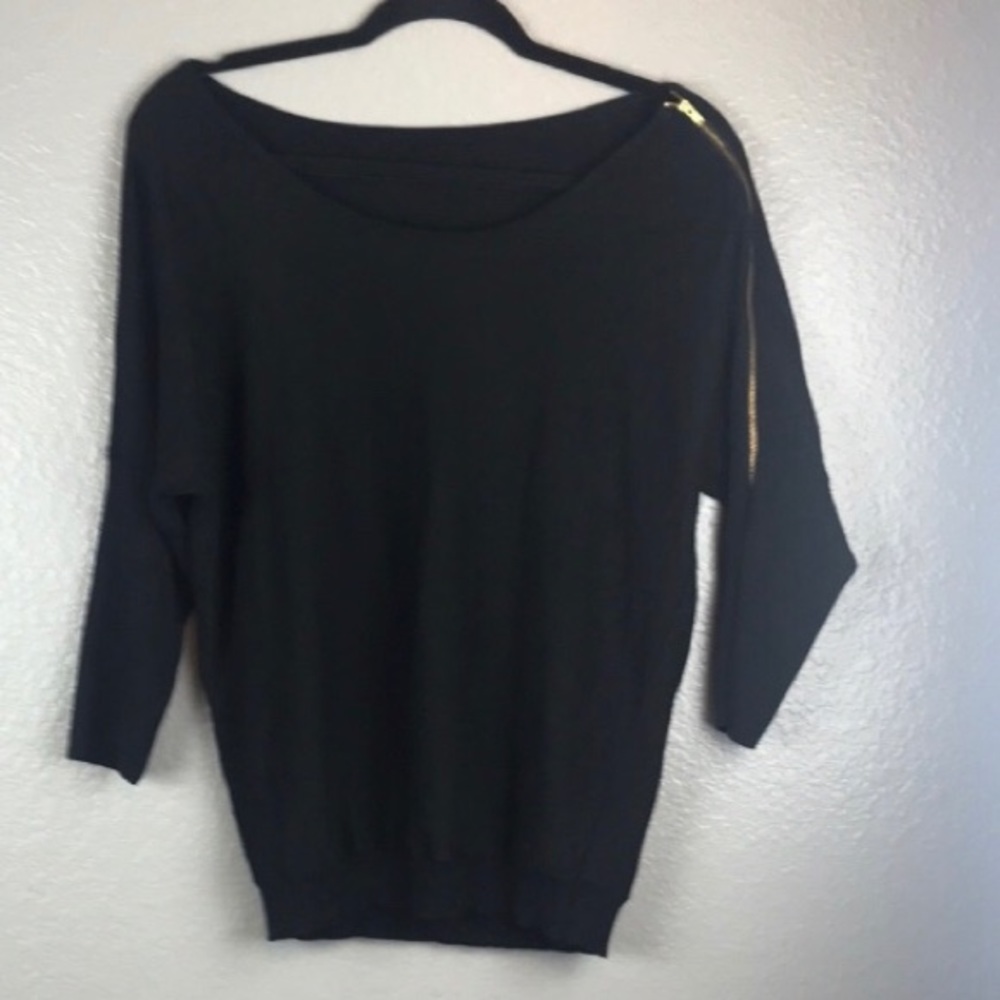 Express mid arm black sweater.